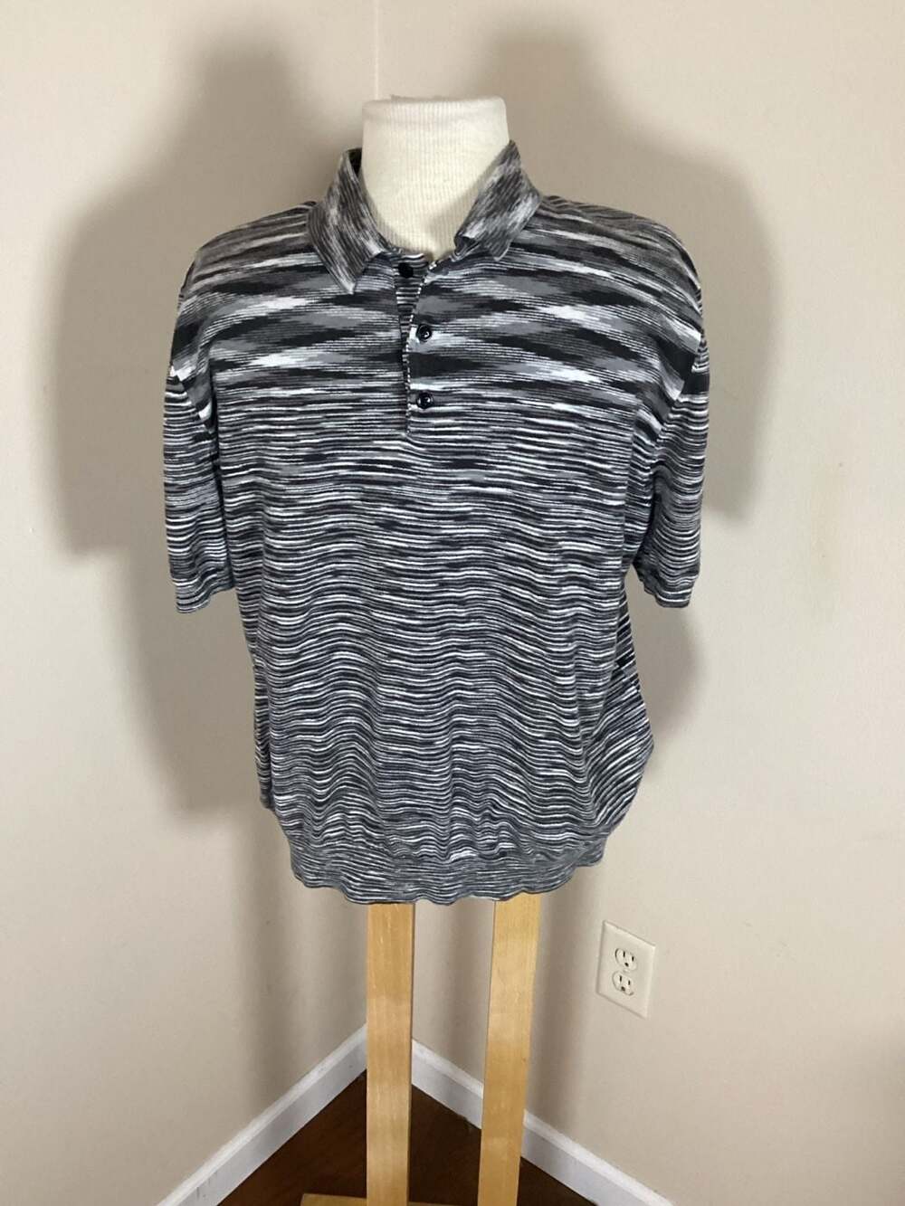 Ted Baker London Short Sleeved Space-Dye Knit Polo Shirt